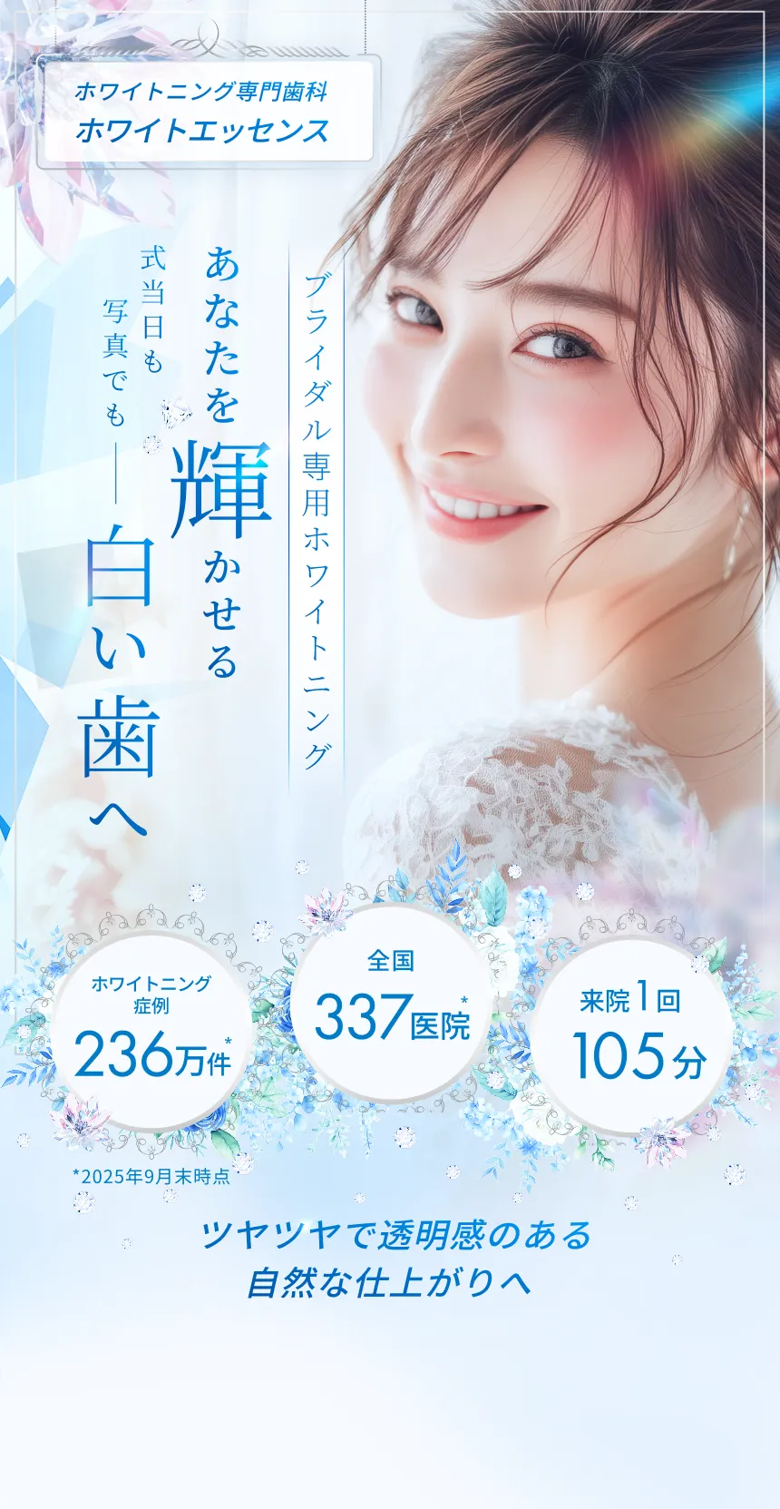 ブライダル専用ホワイトニング あなたを輝かせる白い歯へ