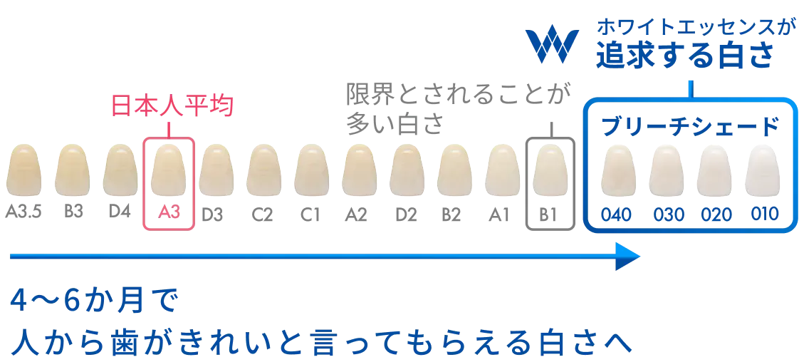 白さの指標で040以上の白さを目指せる