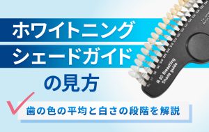 ホワイトニングシェードガイドの見方。歯の色の平均と白さの段階を解説